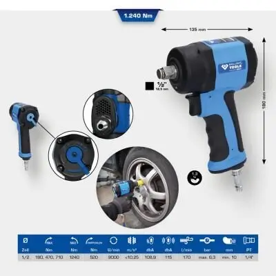 Schlagschrauber (Druckluft) KS TOOLS BT160400 Bild Schlagschrauber (Druckluft) KS TOOLS BT160400