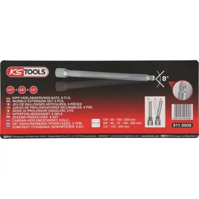 Verlängerungssatz, Steckschlüssel KS TOOLS 911.0009 Bild Verlängerungssatz, Steckschlüssel KS TOOLS 911.0009