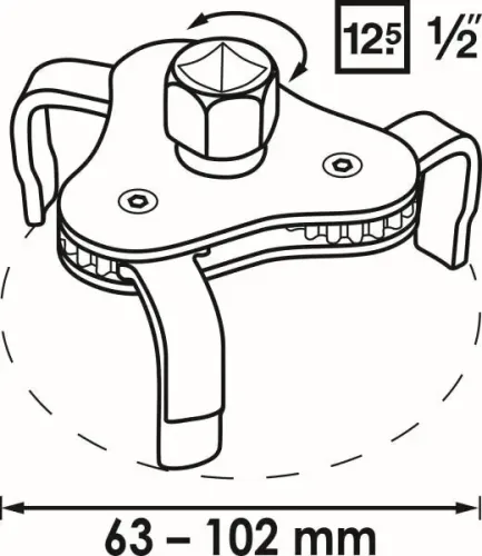 Ölfilterschlüssel VIGOR V1281 Bild Ölfilterschlüssel VIGOR V1281