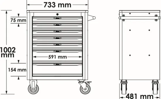 Werkzeugwagen VIGOR V1901 Bild Werkzeugwagen VIGOR V1901