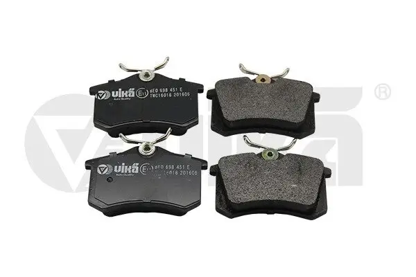 Bremsbelagsatz, Scheibenbremse Hinterachse vika 66981100701