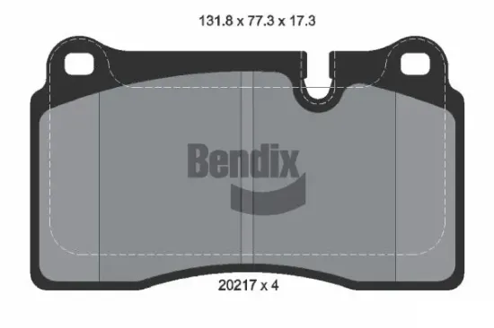 Bremsbelagsatz, Scheibenbremse Vorderachse BENDIX Braking BPD1690 Bild Bremsbelagsatz, Scheibenbremse Vorderachse BENDIX Braking BPD1690