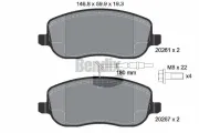 Bremsbelagsatz, Scheibenbremse Vorderachse BENDIX Braking BPD1128