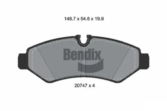 Bremsbelagsatz, Scheibenbremse Hinterachse BENDIX Braking BPD1632 Bild Bremsbelagsatz, Scheibenbremse Hinterachse BENDIX Braking BPD1632