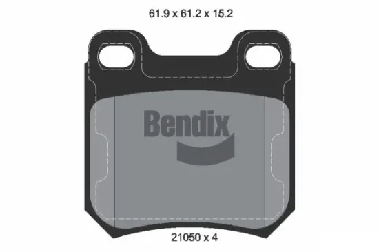 Bremsbelagsatz, Scheibenbremse Hinterachse BENDIX Braking BPD1744 Bild Bremsbelagsatz, Scheibenbremse Hinterachse BENDIX Braking BPD1744