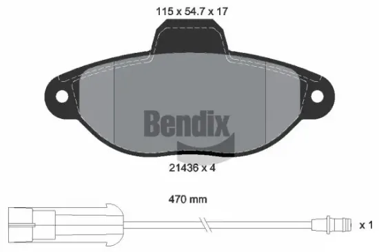Bremsbelagsatz, Scheibenbremse Vorderachse BENDIX Braking BPD1020 Bild Bremsbelagsatz, Scheibenbremse Vorderachse BENDIX Braking BPD1020