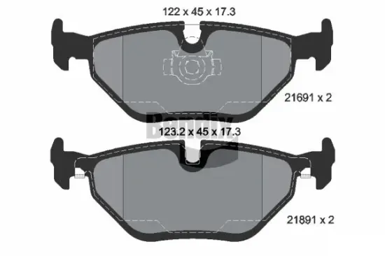Bremsbelagsatz, Scheibenbremse Hinterachse BENDIX Braking BPD1457 Bild Bremsbelagsatz, Scheibenbremse Hinterachse BENDIX Braking BPD1457