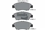 Bremsbelagsatz, Scheibenbremse Vorderachse BENDIX Braking BPD1834