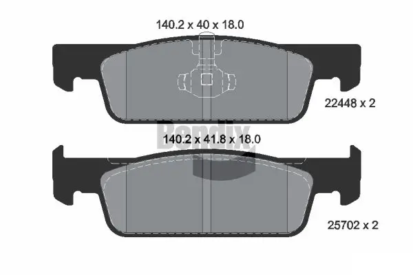 Bremsbelagsatz, Scheibenbremse Vorderachse BENDIX Braking BPD1894