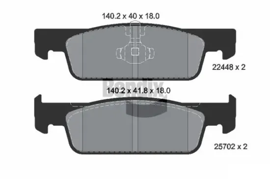 Bremsbelagsatz, Scheibenbremse Vorderachse BENDIX Braking BPD1894 Bild Bremsbelagsatz, Scheibenbremse Vorderachse BENDIX Braking BPD1894