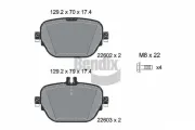 Bremsbelagsatz, Scheibenbremse Hinterachse BENDIX Braking BPD2319