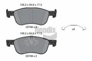 Bremsbelagsatz, Scheibenbremse Vorderachse BENDIX Braking BPD2689
