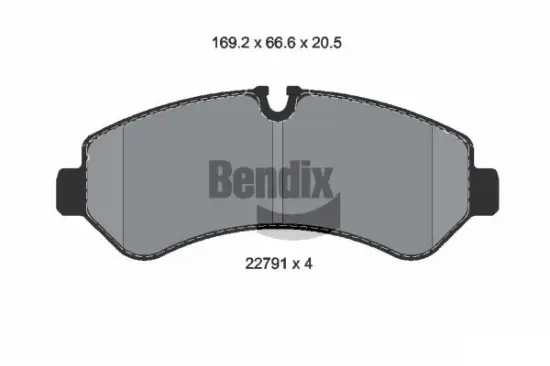 Bremsbelagsatz, Scheibenbremse Hinterachse BENDIX Braking BPD1627 Bild Bremsbelagsatz, Scheibenbremse Hinterachse BENDIX Braking BPD1627