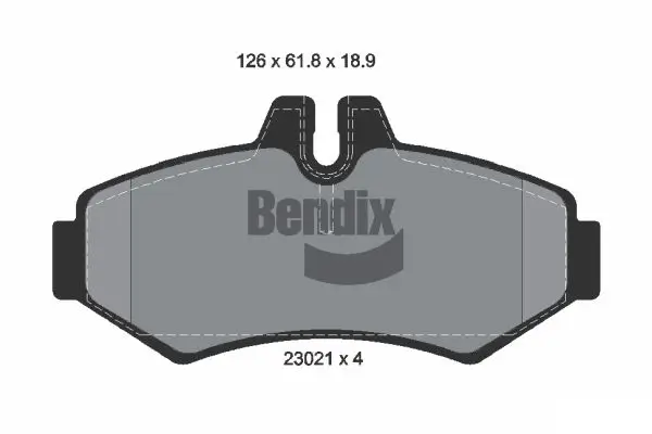 Bremsbelagsatz, Scheibenbremse Hinterachse BENDIX Braking BPD1905