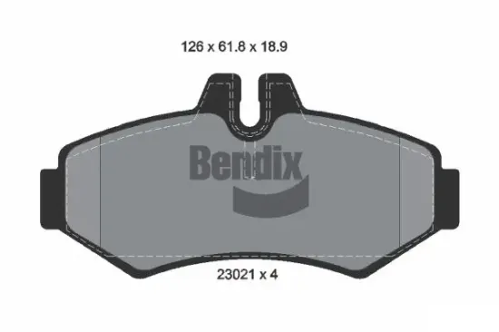 Bremsbelagsatz, Scheibenbremse Hinterachse BENDIX Braking BPD1905 Bild Bremsbelagsatz, Scheibenbremse Hinterachse BENDIX Braking BPD1905