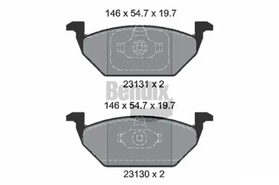 Bremsbelagsatz, Scheibenbremse Vorderachse BENDIX Braking BPD1013 Bild Bremsbelagsatz, Scheibenbremse Vorderachse BENDIX Braking BPD1013