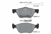 Bremsbelagsatz, Scheibenbremse Vorderachse BENDIX Braking BPD1137