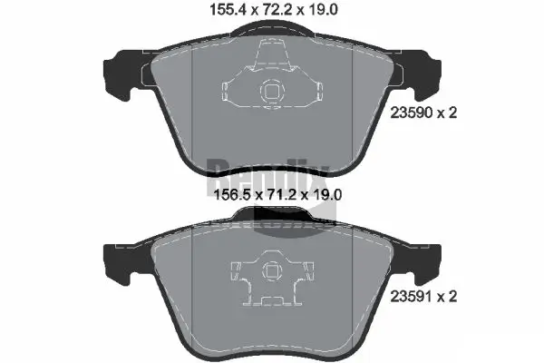 Bremsbelagsatz, Scheibenbremse Vorderachse BENDIX Braking BPD2015