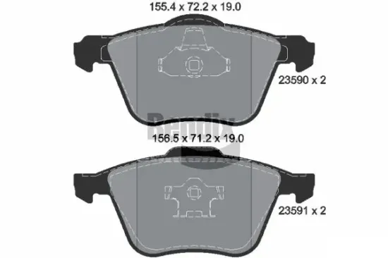 Bremsbelagsatz, Scheibenbremse Vorderachse BENDIX Braking BPD2015 Bild Bremsbelagsatz, Scheibenbremse Vorderachse BENDIX Braking BPD2015
