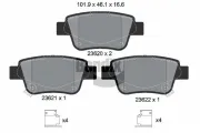 Bremsbelagsatz, Scheibenbremse Hinterachse BENDIX Braking BPD1358