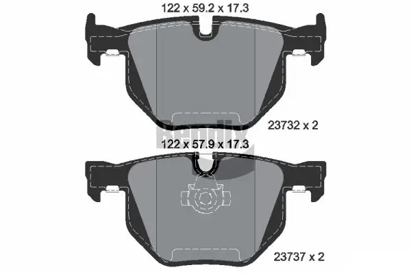 Bremsbelagsatz, Scheibenbremse Hinterachse BENDIX Braking BPD1184