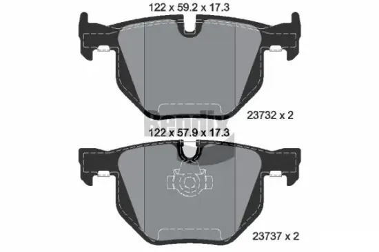 Bremsbelagsatz, Scheibenbremse Hinterachse BENDIX Braking BPD1184 Bild Bremsbelagsatz, Scheibenbremse Hinterachse BENDIX Braking BPD1184