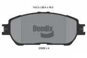 Bremsbelagsatz, Scheibenbremse Vorderachse BENDIX Braking BPD2056