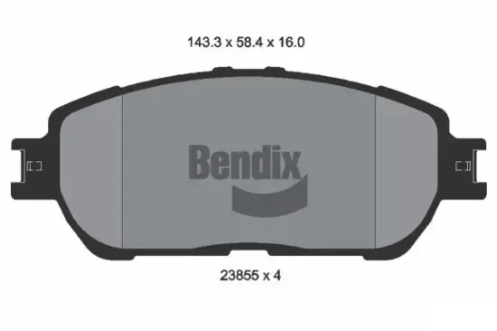 Bremsbelagsatz, Scheibenbremse Vorderachse BENDIX Braking BPD2056 Bild Bremsbelagsatz, Scheibenbremse Vorderachse BENDIX Braking BPD2056