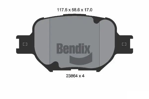 Bremsbelagsatz, Scheibenbremse Vorderachse BENDIX Braking BPD2057