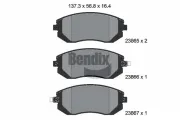 Bremsbelagsatz, Scheibenbremse Vorderachse BENDIX Braking BPD1278