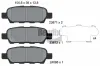 Bremsbelagsatz, Scheibenbremse Hinterachse BENDIX Braking BPD1071