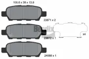 Bremsbelagsatz, Scheibenbremse Hinterachse BENDIX Braking BPD1071