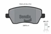 Bremsbelagsatz, Scheibenbremse Vorderachse BENDIX Braking BPD1003