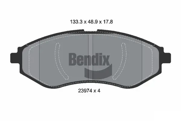 Bremsbelagsatz, Scheibenbremse Vorderachse BENDIX Braking BPD1347