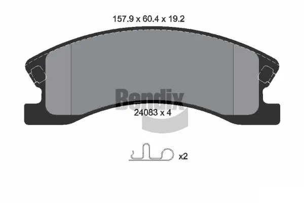 Bremsbelagsatz, Scheibenbremse Vorderachse BENDIX Braking BPD2091