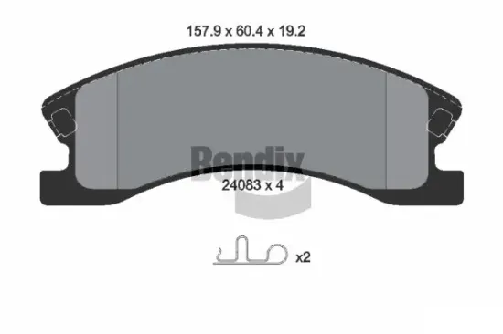 Bremsbelagsatz, Scheibenbremse Vorderachse BENDIX Braking BPD2091 Bild Bremsbelagsatz, Scheibenbremse Vorderachse BENDIX Braking BPD2091