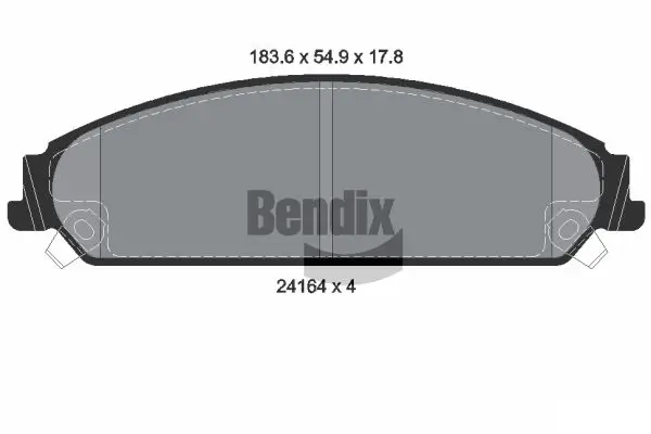 Bremsbelagsatz, Scheibenbremse Vorderachse BENDIX Braking BPD2101