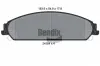 Bremsbelagsatz, Scheibenbremse Vorderachse BENDIX Braking BPD2101