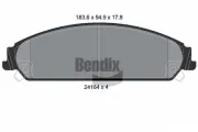 Bremsbelagsatz, Scheibenbremse Vorderachse BENDIX Braking BPD2101