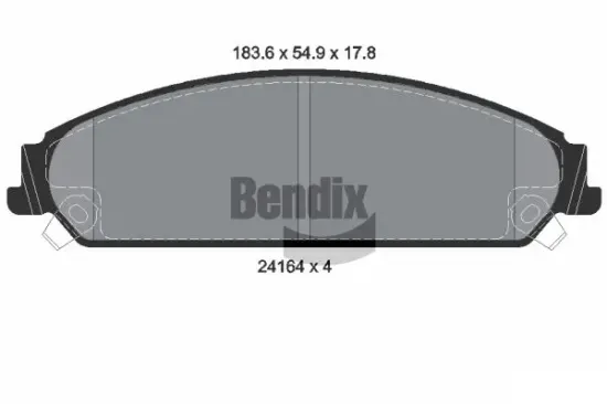 Bremsbelagsatz, Scheibenbremse Vorderachse BENDIX Braking BPD2101 Bild Bremsbelagsatz, Scheibenbremse Vorderachse BENDIX Braking BPD2101