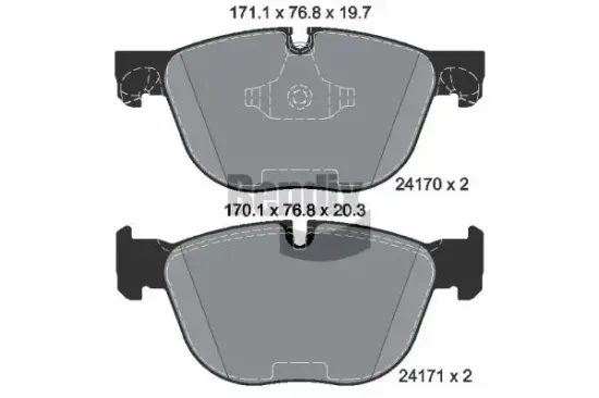 Bremsbelagsatz, Scheibenbremse Vorderachse BENDIX Braking BPD1240 Bild Bremsbelagsatz, Scheibenbremse Vorderachse BENDIX Braking BPD1240