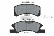 Bremsbelagsatz, Scheibenbremse Vorderachse BENDIX Braking BPD2108