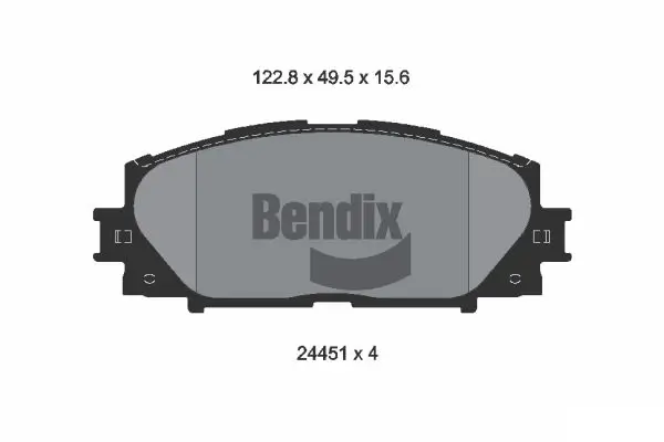 Bremsbelagsatz, Scheibenbremse Vorderachse BENDIX Braking BPD2150