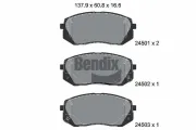 Bremsbelagsatz, Scheibenbremse Vorderachse BENDIX Braking BPD1295