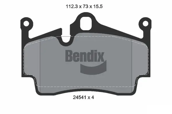 Bremsbelagsatz, Scheibenbremse Hinterachse BENDIX Braking BPD2166
