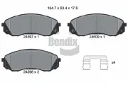 Bremsbelagsatz, Scheibenbremse Vorderachse BENDIX Braking BPD2175