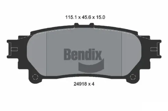Bremsbelagsatz, Scheibenbremse Hinterachse BENDIX Braking BPD2205 Bild Bremsbelagsatz, Scheibenbremse Hinterachse BENDIX Braking BPD2205