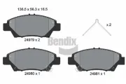 Bremsbelagsatz, Scheibenbremse Vorderachse BENDIX Braking BPD1326