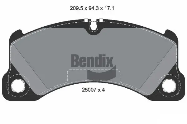 Bremsbelagsatz, Scheibenbremse Vorderachse BENDIX Braking BPD1502