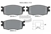 Bremsbelagsatz, Scheibenbremse Vorderachse BENDIX Braking BPD1483